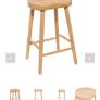 X 3 S Alternative solid oak bar stools Like new Image 4