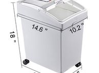 main image for ad Kitchen Container Ingredient Storage Bin W/ Wheel &amp; Scoop 3 x 6.6 Gal for Commercial Home Storing Rice Flour Corn Soybean