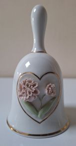 SALE!  China Bell with Encrusted Flowers, Made in Japan
