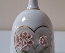 SALE!  China Bell with Encrusted Flowers, Made in Japan