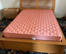 4 ft bed, wardrobe, bedside locker &  chest of drawers.