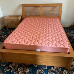 4 ft bed, wardrobe, bedside locker &  chest of drawers.