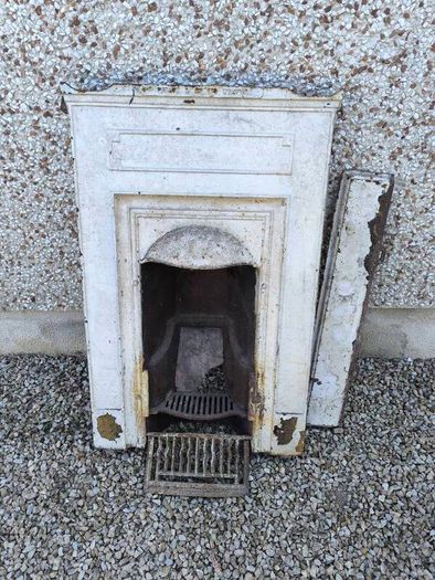 antique cast iron fireplace
