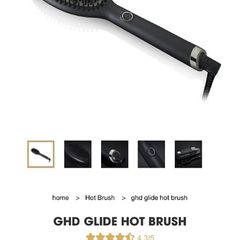GHD hot glide straightening brush