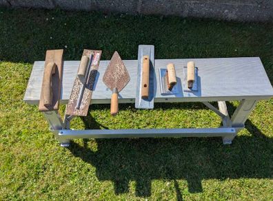 Folding Work Platform With Tools
