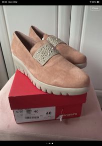 Bnwt wonders blush suede shoes size 40