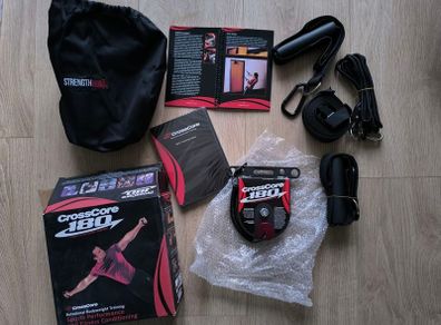 Brand New CrossCore Sling Trainer Bodyweight Fitness Resistance Straps Trainer DVD and Exercise Guide Book bodyweight training system