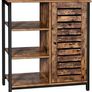 _Chest of Drawers Cupboard Kitchen Cupboard Sideboard with 3 Shelves and Cupboard Image 5