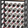 Dripex 30 Bottles Wine Rack Free Standing Floor, 6-Tier Display Wine Storage Shelves with Wooden Table Top, Sturdy Metal Bottle Holder for Kitchen Bar Pantry Image 3
