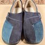 womens HOTTER WRAP slippers faux fur lined suede slipper Size UK 3 EU 36 navy blue Image 3