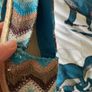 Blue brown beige sparkle pumps size 12 Image 3