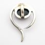 Jet Sterling Silver Abstract Pendant Image 3