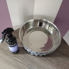 Set of x2 Stainless Steel Dog Feeder/ Drinking Bowls