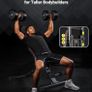 Adjustable Weight Bench for Bench Press, MAX Foldable Weight Bench with Bench Press Stand/Extended Head for Home Gym/Full Body Workout 90 Degree Workout Bench User 6'56'' Image 2