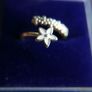 Vintage 925 Sterling Silver Plumeria Wrap Ring 2,2g Image 3