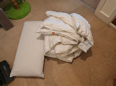 Free duvet and pillow