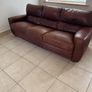 Brown Sofitalia Italian Top grade leather  3 seater sofa. Image 4
