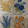 Vintage 1930s Kensitas Silk Flowers Framed Embroidered Panel (38 x 41 cm) Image 4
