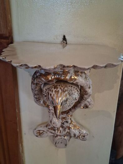A Pair of Nineteenth Century Creamware Wall Brackets