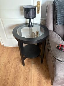 Black side table