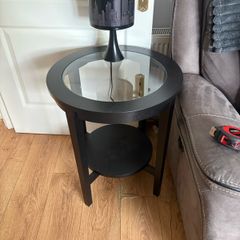 Black side table