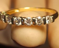 14kt Gold Filled Moissanite Band Ring