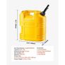 Fuel Container, 19 L, Gas Tank with Spout & Clear Scale, 15 L/min Max Flow Rate, Secure & Leak-proof, Portable Flat Fluid Container for Most Cars Motorcycle SUV ATV UTV, Yellow, 2 Packs Image 3