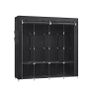 Fabric cabinet with 4 side pockets  Wardrobe fabric cabinet, wardrobe, 45 x 170 x 167 cm, 4 hanging compartments, with shelves, 4 side pockets, plenty of space, for bedroom, living room, black Image 2