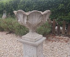 Pair of concrete planters