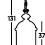 Chrome Finish Lantern Pendant Ceiling Light Image 2