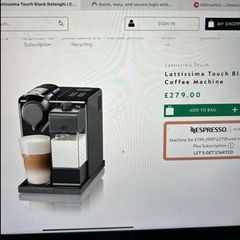 DeLonghi  nespresso coffee machine