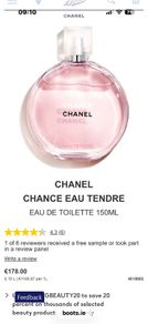 CHANEL Chance Eau Tendre 150ml parfum for her
