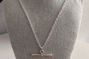 Silver Plated T-bar Necklace