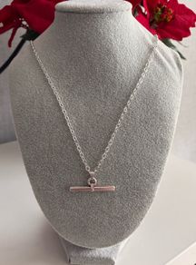 Silver Plated T-bar Necklace