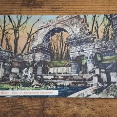 Vintage Postcard Ruine in Schoenbrunner Schlosspark, Wien, Austria - free standard postage