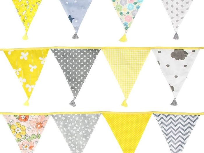 NEW SALE | Fabric Bunting Banner with Tassel, 3.3M Double Sided Cotton Tassel Banner