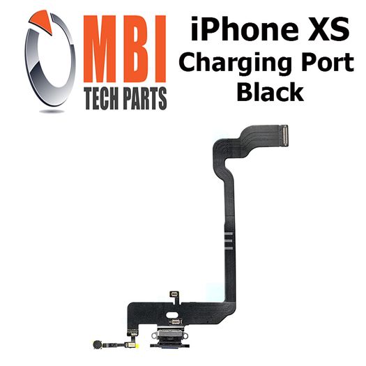 iPhone XS Replacement Charging Port Dock Connector Flex Cable Mic Black