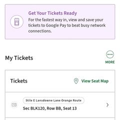 Roi football  tickets for one adult and one child