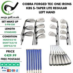 Cobra Forged Tec One Irons / 5-Pw-Gw / KBS S-Taper Lite Regular / Left Hand