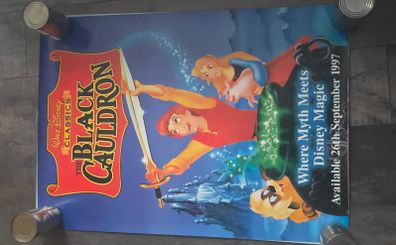 The Black Cauldron Vintage Poster 1997 Disney Classics Promotional Video Release 24inch x 33inch