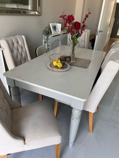 Dining table and chairs