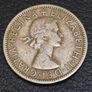 1957 Two Shillings Coin UK Elizabeth Great Britain Image 2
