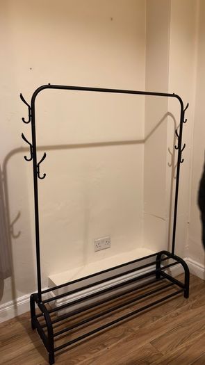 Coat rack with shoe rack