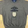 Genuine Vintage 90s Umbro England Sweatshirt Mens S/M Image 2