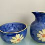 New Hand painted pottery Jug and Bowl Image 4