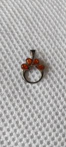 Sterling silver amber pendant