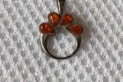 Sterling silver amber pendant
