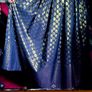 Maxi long skirt navy and gold Closet London Skirt vintage style Size 12 Image 7