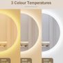 LED Bathroom Mirror Round Makeup Ensuite Fog Free Demister Vanity Bright Light Dual LED Memory Function Touch Switch Image 6