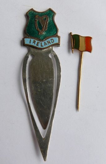 Vintage Irish Bookmark and 1916 Related Badges - Irish